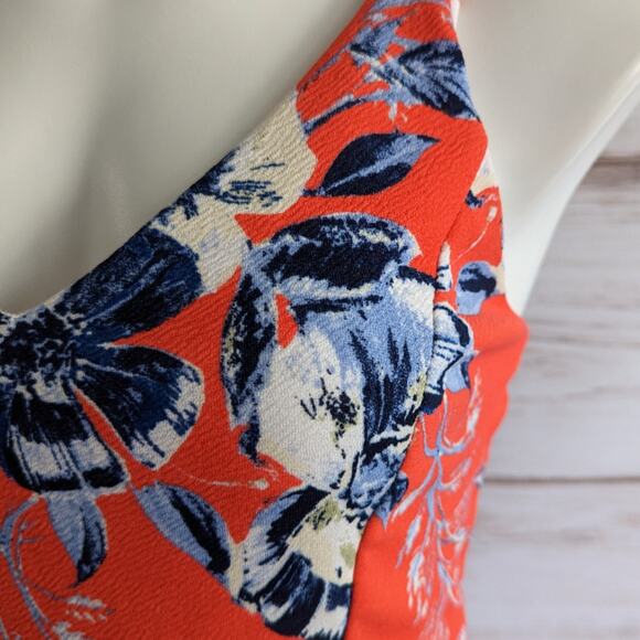 Le Lis Orange Floral Summer Sundress sz Small - Picture 2 of 7